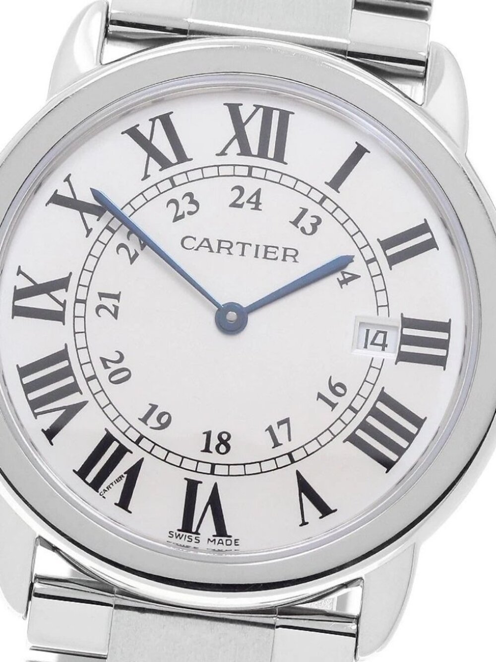 CARTIER Ronde Solo LM W6701005 Date Silver Dial Quartz Men's Watch_964102